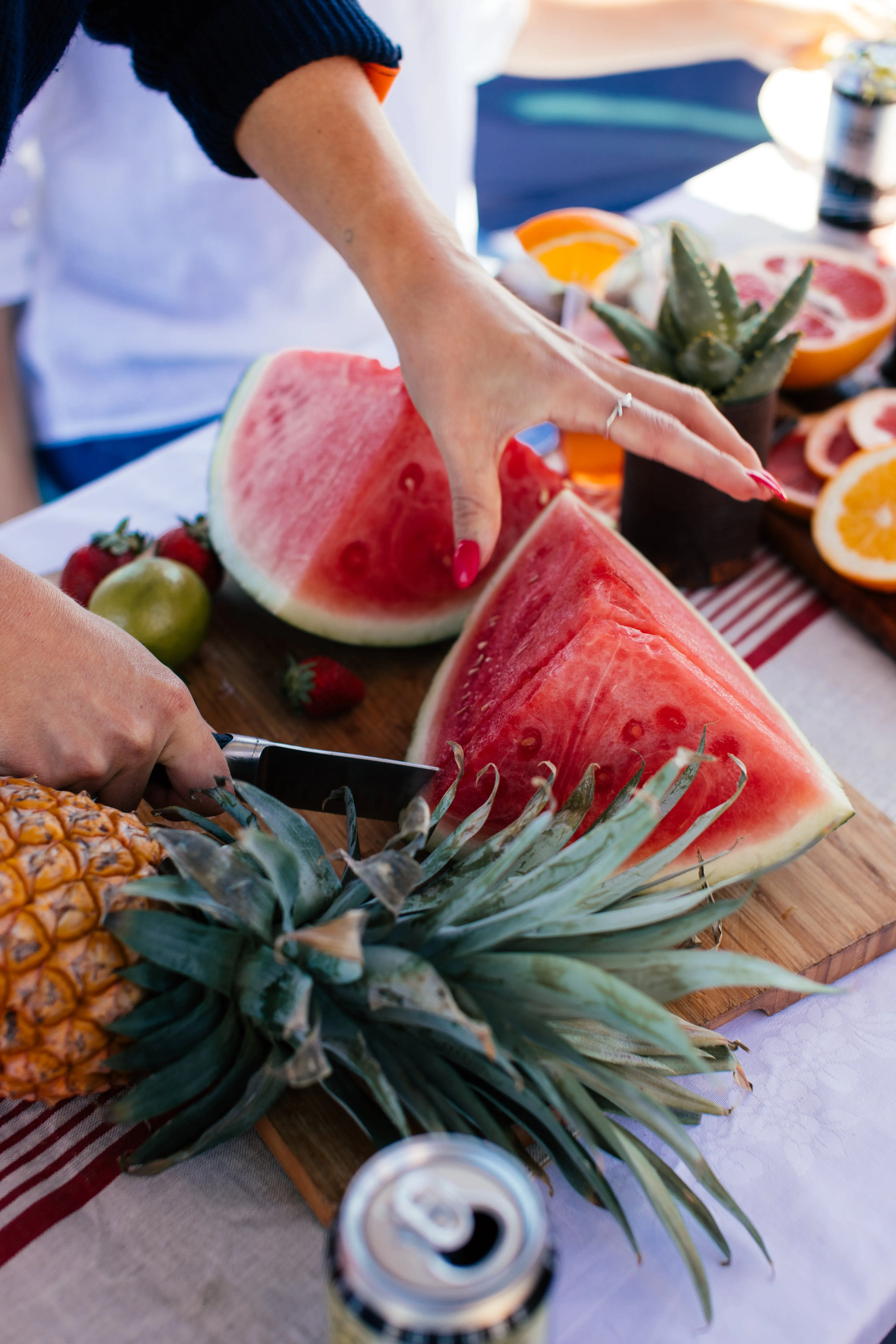 how to cut a watermelon