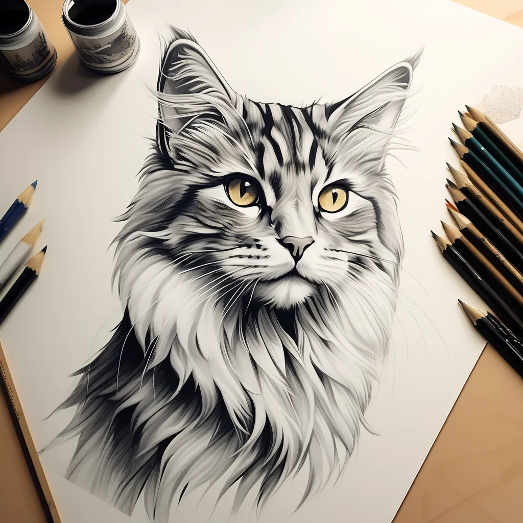 how to draw a cat